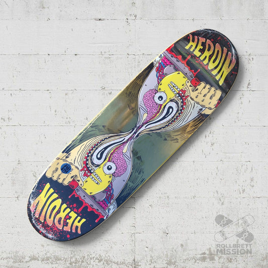Heroin Skateboards Merged Razor Egg Gold 9.75 Deck