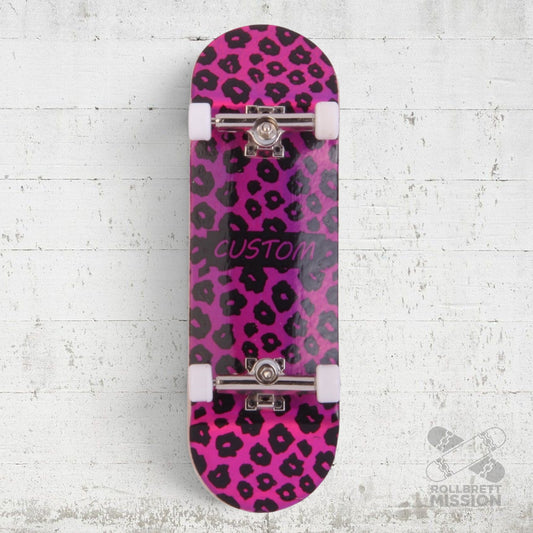 Custom Fingerboard Complete 30mm Start Leopard black pink