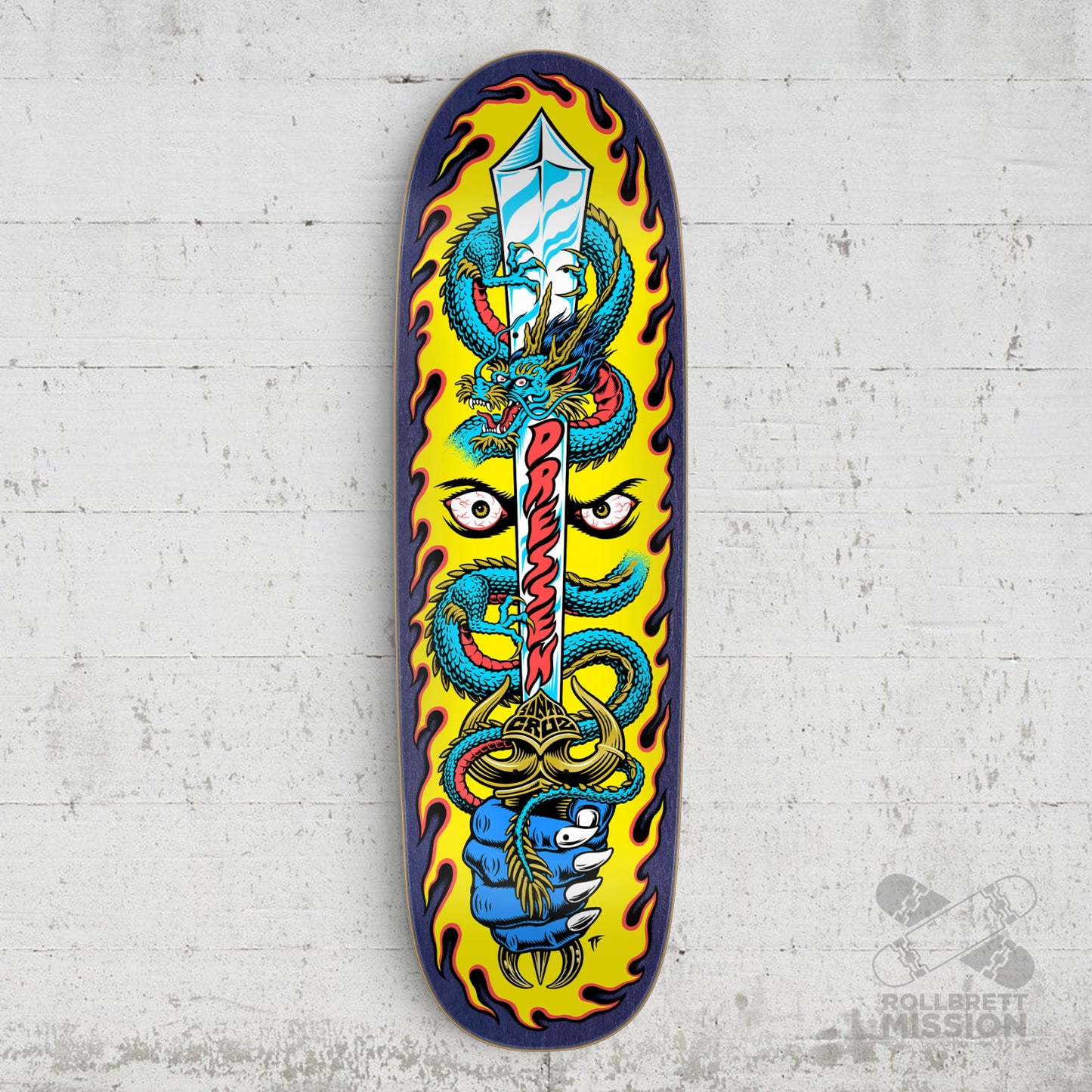 Santa Cruz Dressen Sword Pro 9.25" Shaped Deck