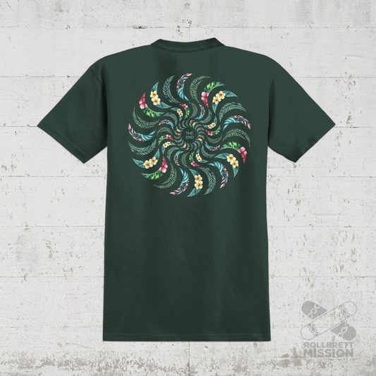 Spitfire T-Shirt Floral Classic Swirl forest green
