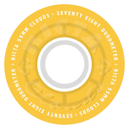 Ricta Clouds Transparent Citrus/White 78A 55mm Wheels