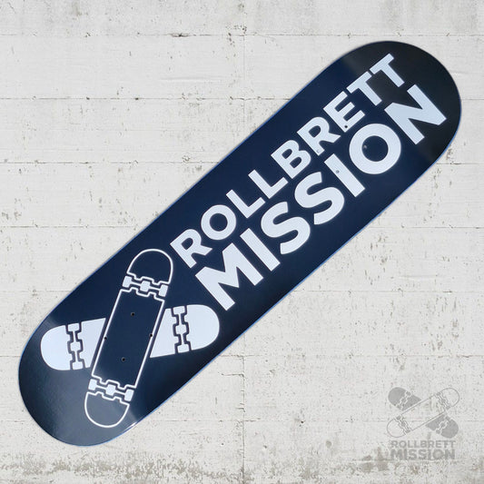 Rollbrett Mission Black Logo Deep Concave 8.5 Deck