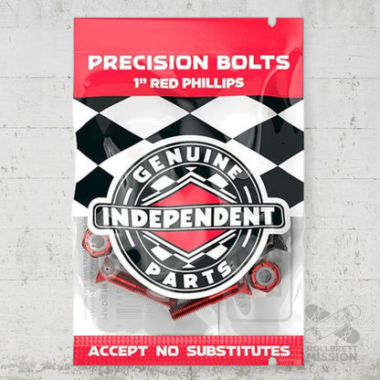 Independent 1" Kreuz Montageschrauben Bolts black red