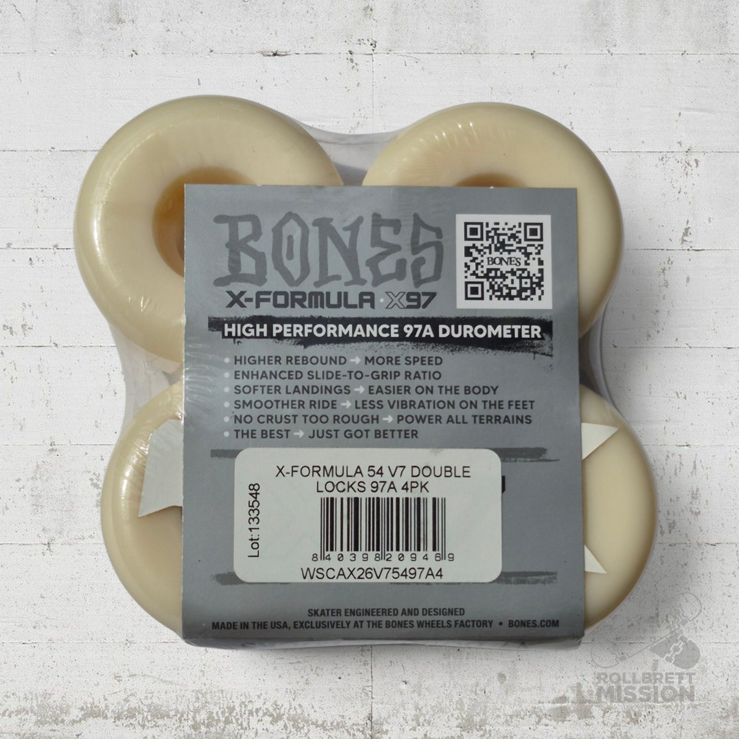 Bones X-Formula 97A 54mm Double Lock V7 Shape Annuals Wheels
