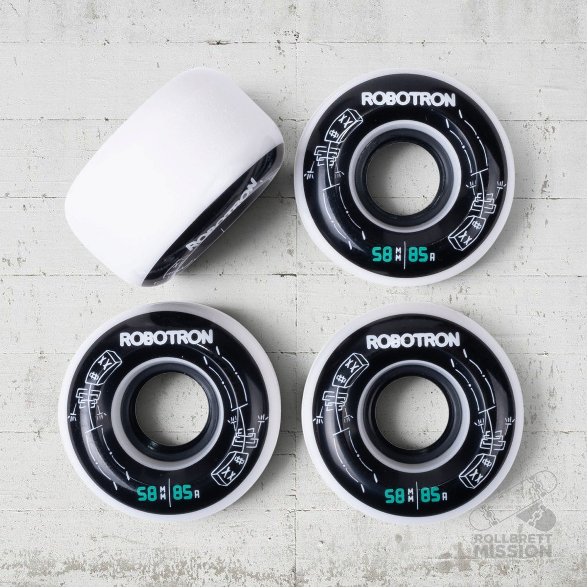 Robotron Skeleton Cruiser Wheels 58mm 85A