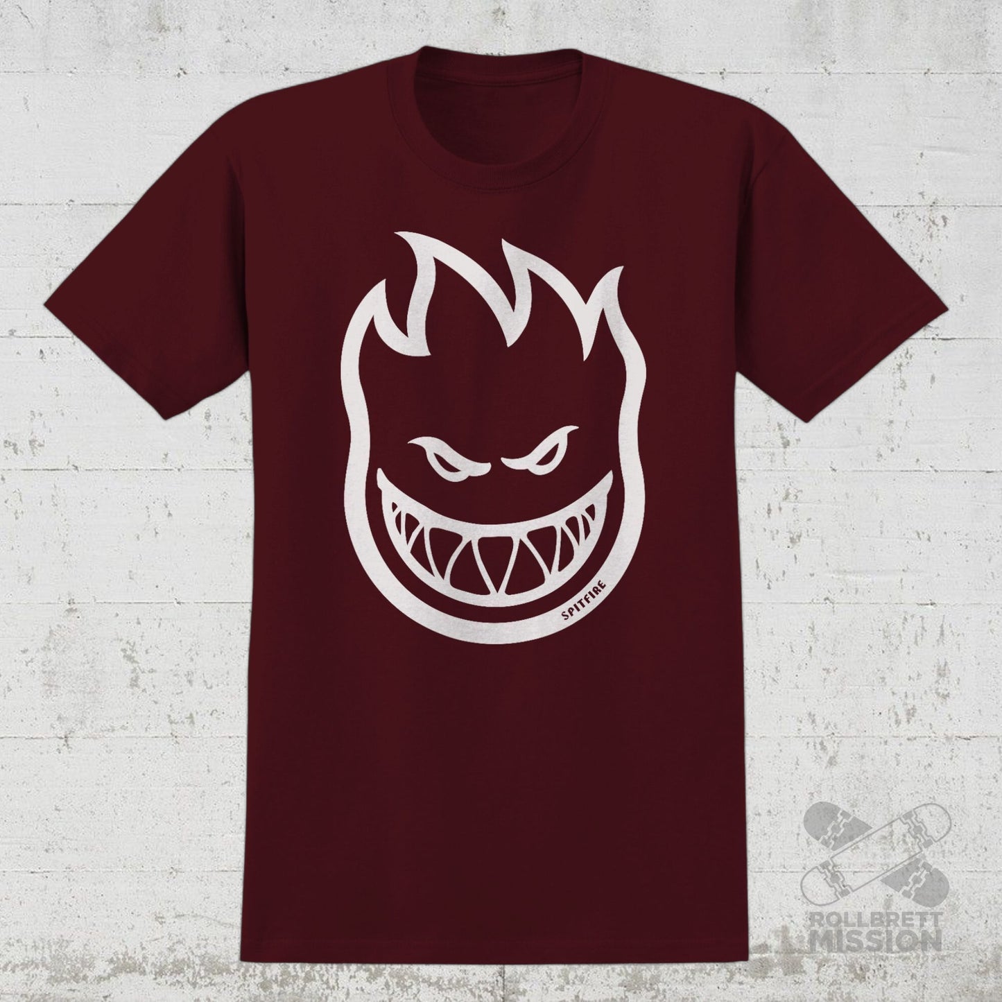 Spitfire T-Shirt Youth Bighead maroon white