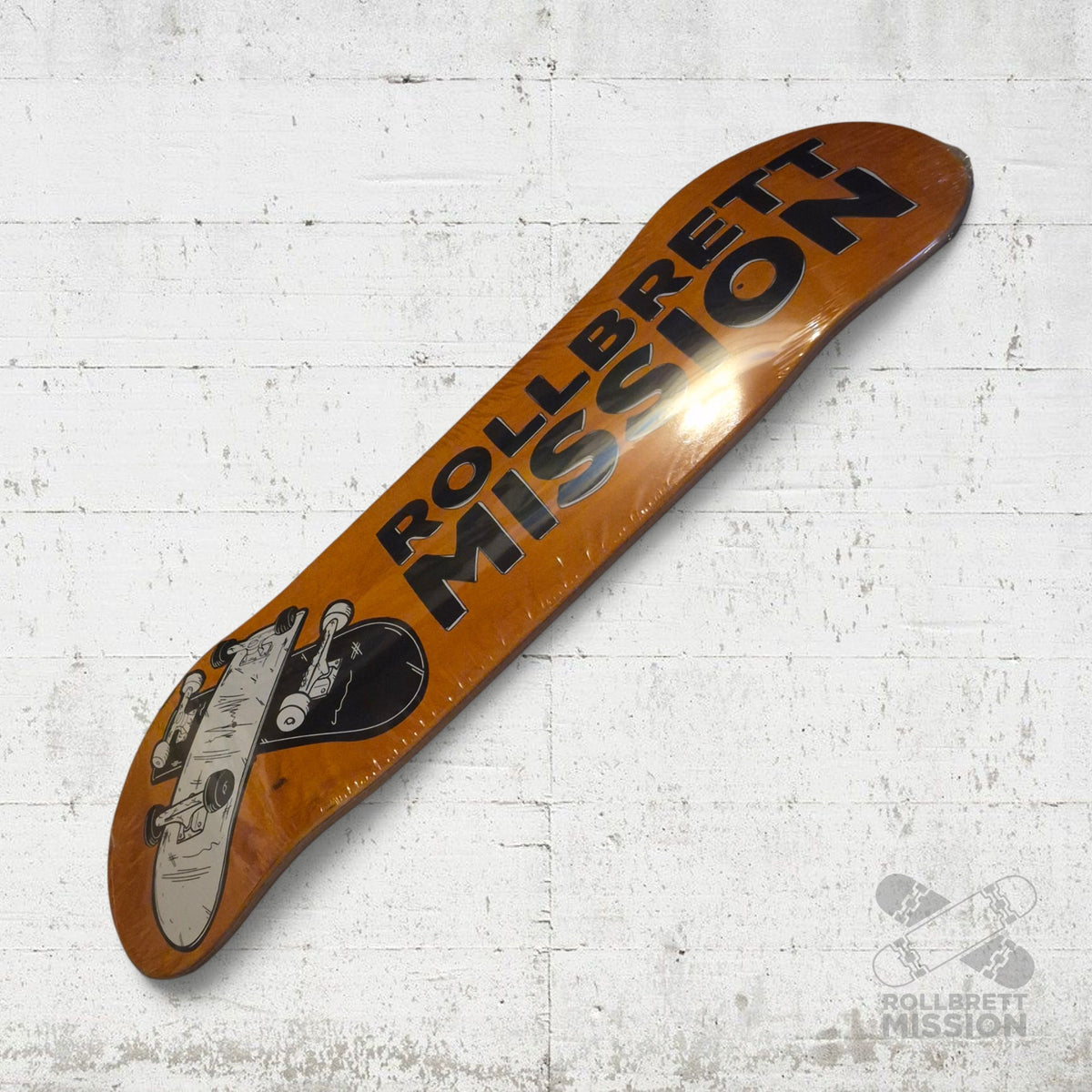 Rollbrett Mission KURZER ZWILLING 3D Logo 8.5 Short Twintail Deck