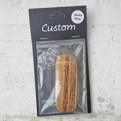 Custom Fingerboard Deck Boxy Shape 34mm golden brown