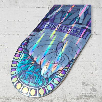 Real Dennis Busenitz Holographic Rainbow Foil Cathedral 8.38 Deck