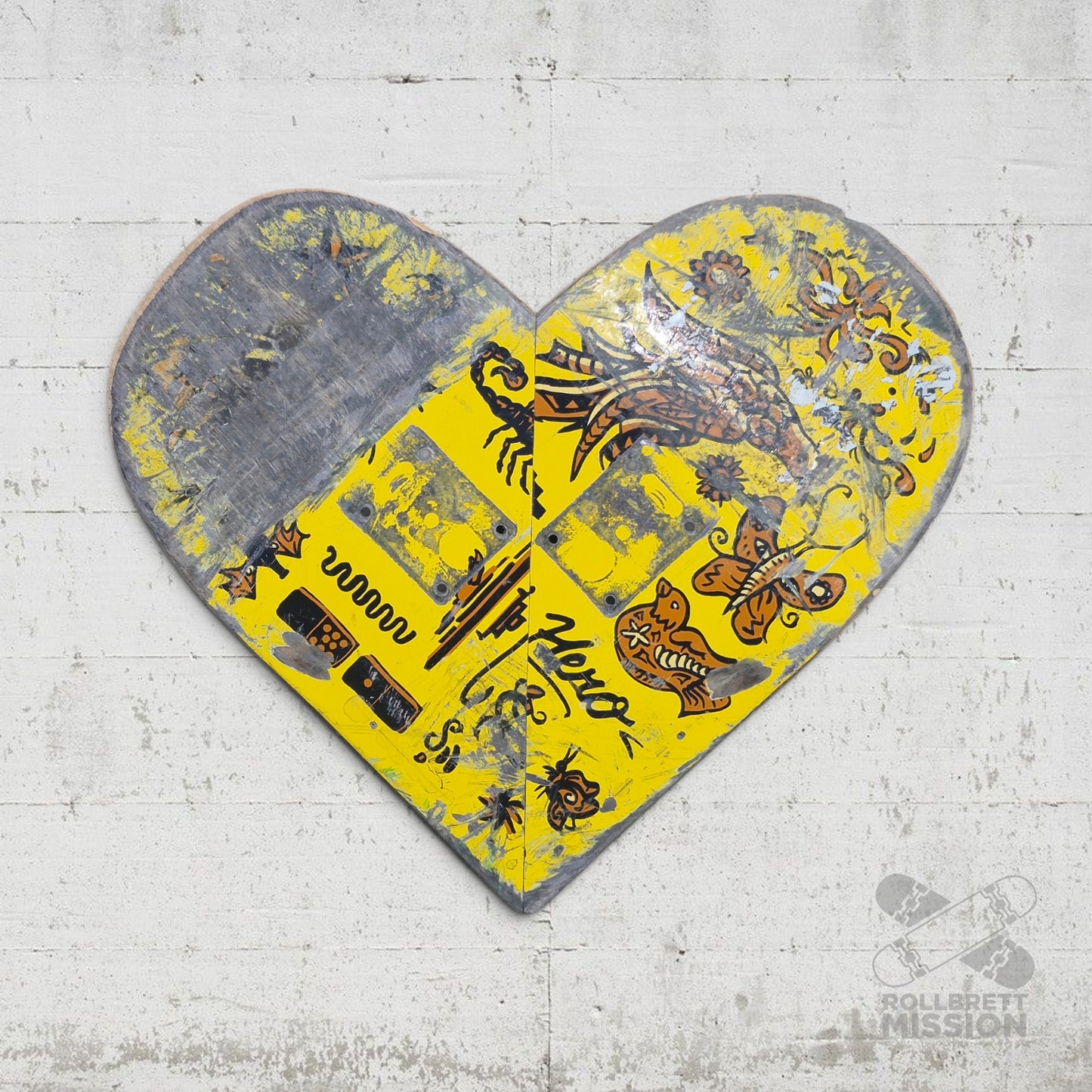 Skateback Upcycling Deko Herz Skateheart Skateboard Wandschmuck #11