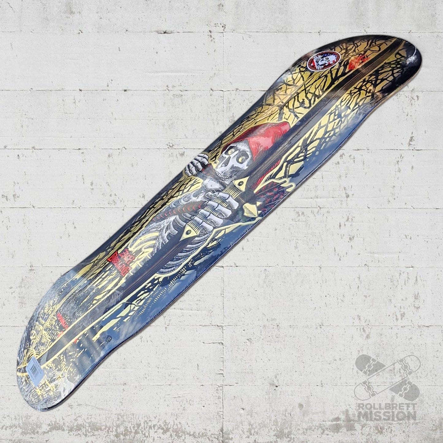 Powell Peralta Pro Zach Doelling Archer FLIGHT Skateboard Deck Gold Foil - Shape 313 - 8.30 x 31.61