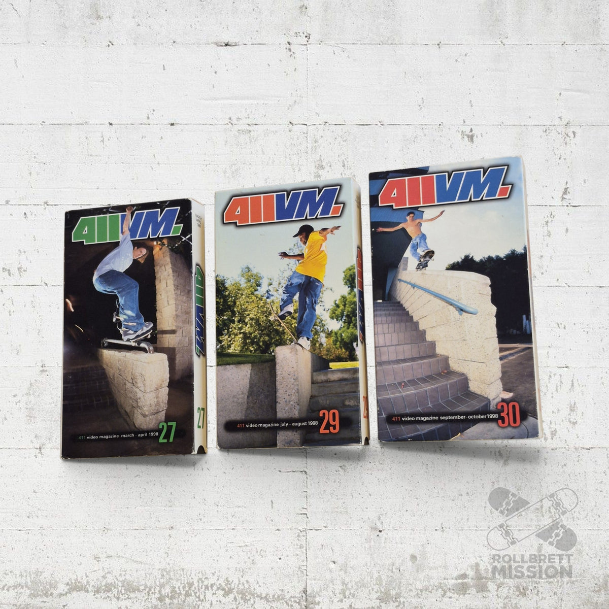 VHS Skatevideo 411VM Issue 27 29 30 1998
