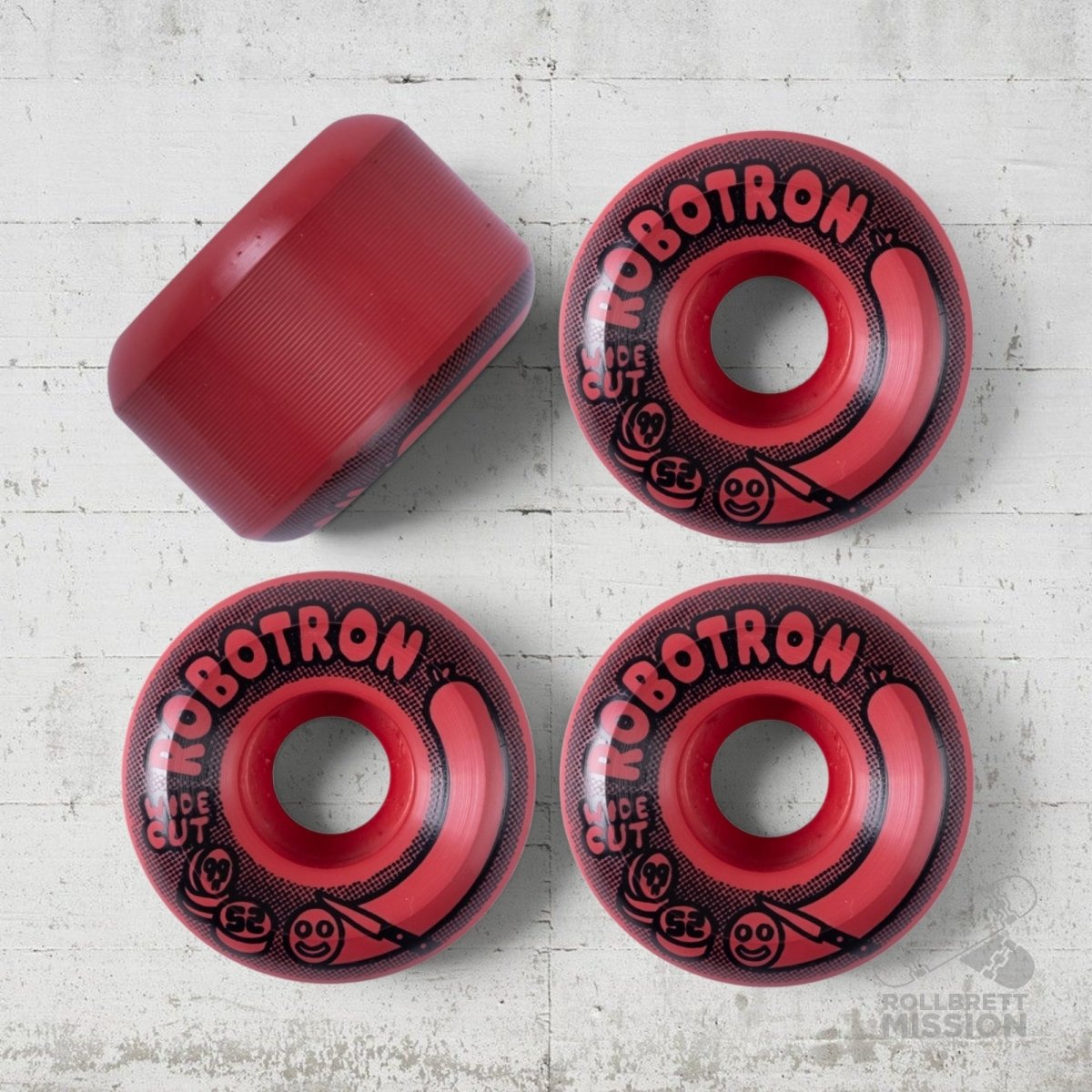 Robotron Wide Cut Wheels 52mm 99A red - Skateboard-Rollen - Rollbrett Mission