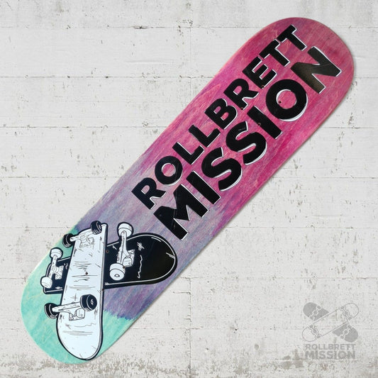 Rollbrett Mission 3D Logo 8.0 Short Twintail Deck - Skateboard - Decks - Rollbrett Mission
