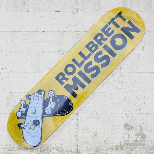 Rollbrett Mission 3D Logo 8.0 Short Twintail Deck - Skateboard - Decks - Rollbrett Mission