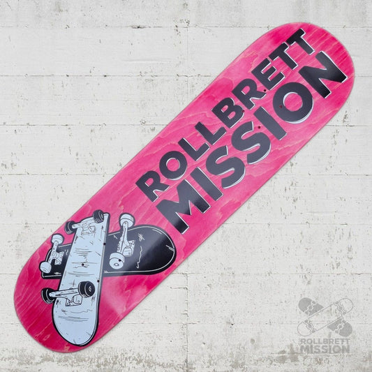 Rollbrett Mission 3D Logo 8.0 Short Twintail Deck - Skateboard - Decks - Rollbrett Mission