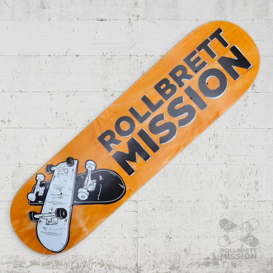 Rollbrett Mission 3D Logo 8.25 Short Twintail Deck - Skateboard - Decks - Rollbrett Mission