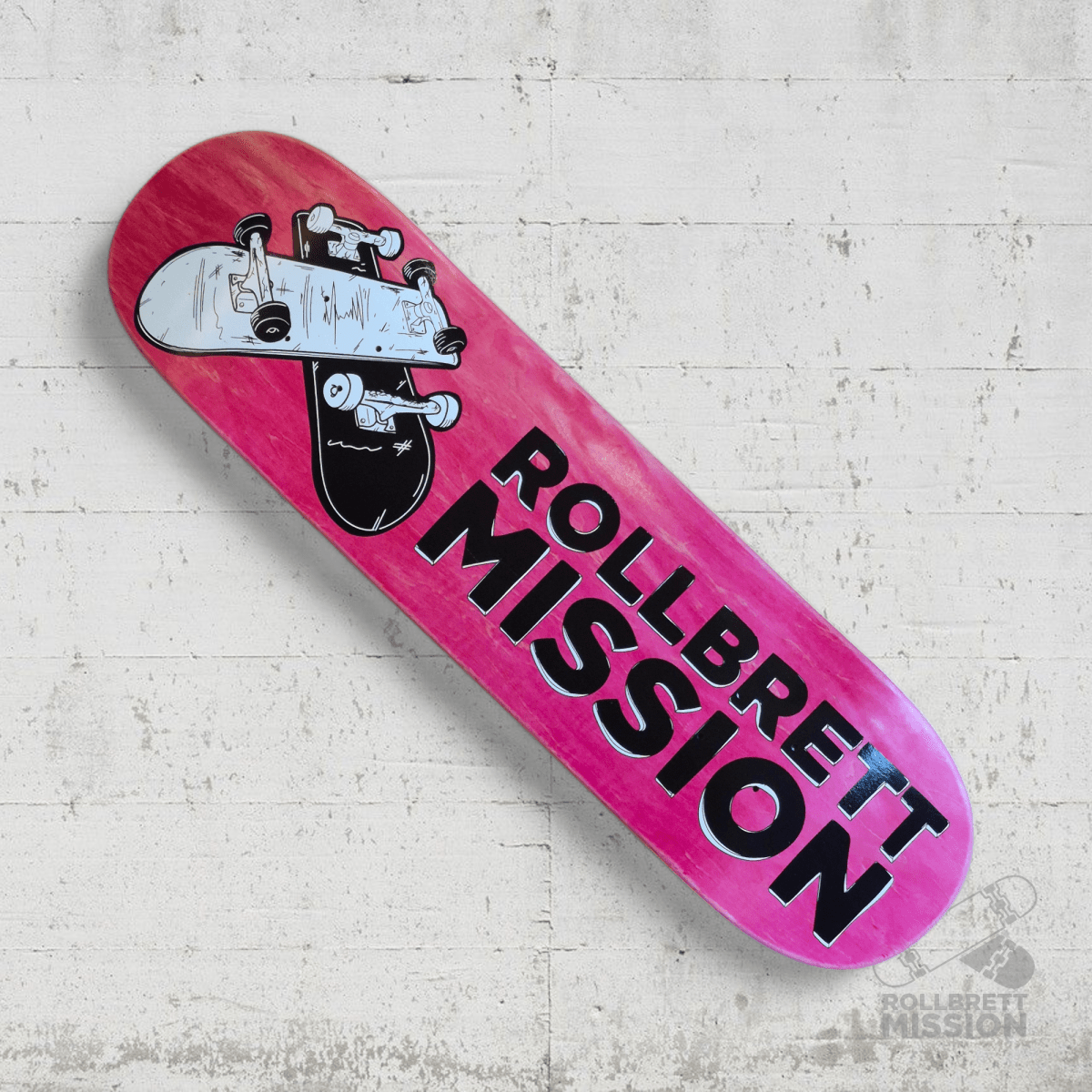 Rollbrett Mission 3D Logo 8.5 Deck - Skateboard - Decks - Rollbrett Mission