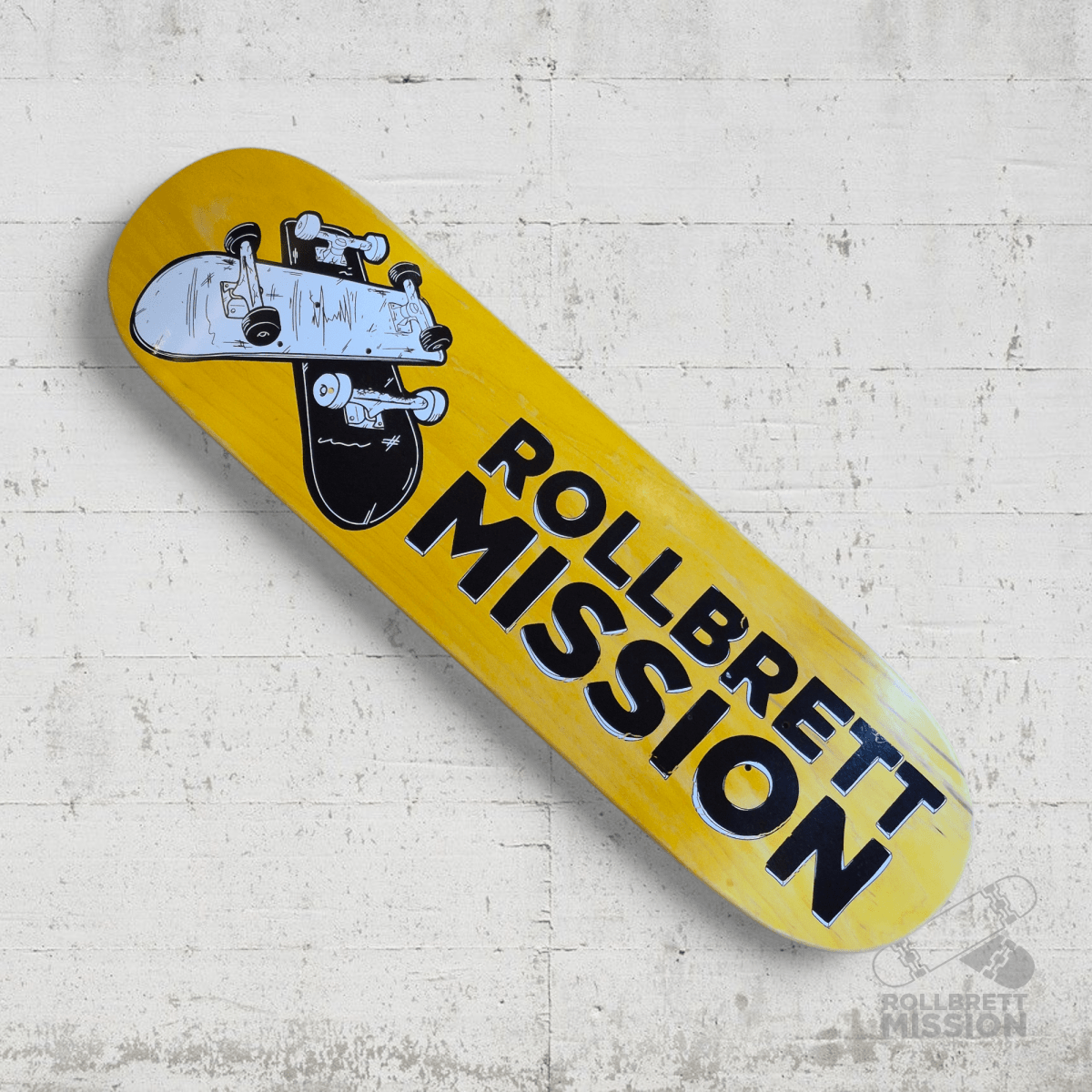 Rollbrett Mission 3D Logo 8.5 Deck - Skateboard - Decks - Rollbrett Mission