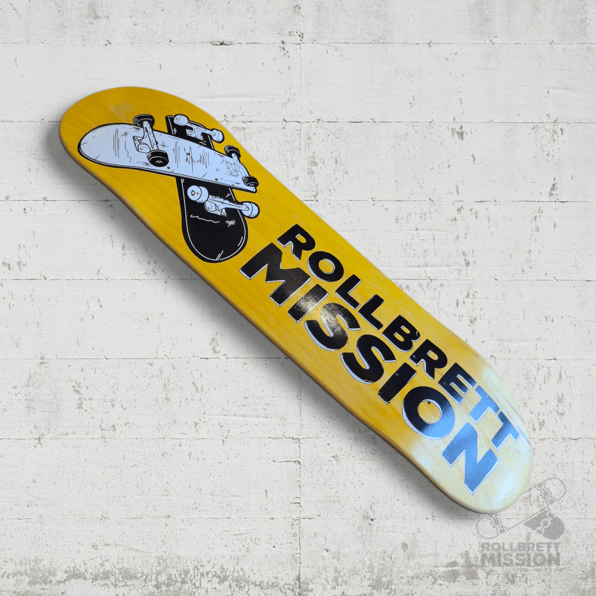 Rollbrett Mission 3D Logo 8.5 Deck - Skateboard - Decks - Rollbrett Mission