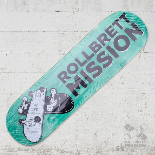 Rollbrett Mission 3D Logo 8.5 Short Twintail Deck - Skateboard - Decks - Rollbrett Mission