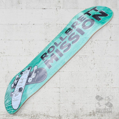 Rollbrett Mission 3D Logo 8.5 Short Twintail Deck - Skateboard - Decks - Rollbrett Mission