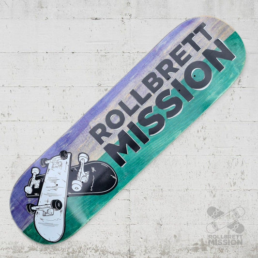 Rollbrett Mission 3D Logo 8.5 Short Twintail Deck - Skateboard - Decks - Rollbrett Mission