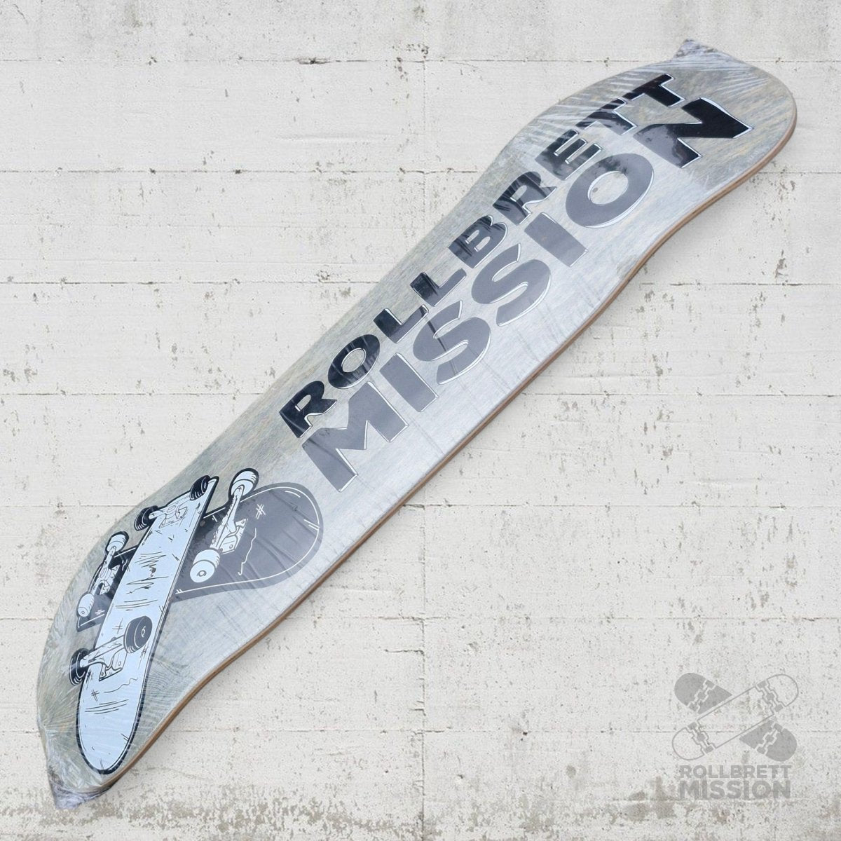Rollbrett Mission 3D Logo 8.75 Short Twintail Deck - Skateboard - Decks - Rollbrett Mission