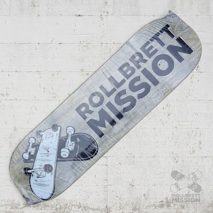 Rollbrett Mission 3D Logo 8.75 Short Twintail Deck - Skateboard - Decks - Rollbrett Mission