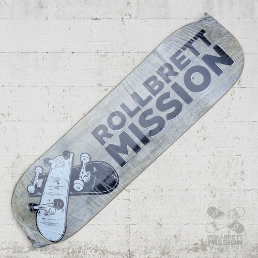 Rollbrett Mission 3D Logo 8.75 Short Twintail Deck - Skateboard - Decks - Rollbrett Mission