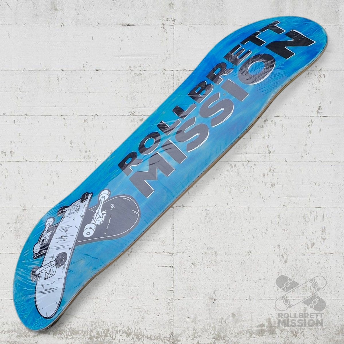 Rollbrett Mission 3D Logo 9.0 Short Twintail Deck - Skateboard - Decks - Rollbrett Mission