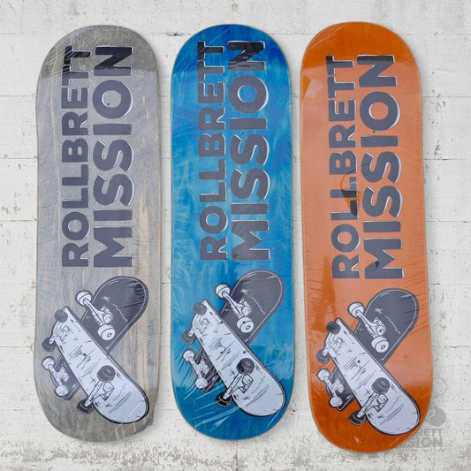 Rollbrett Mission 3D Logo 9.0 Short Twintail Deck - Skateboard - Decks - Rollbrett Mission