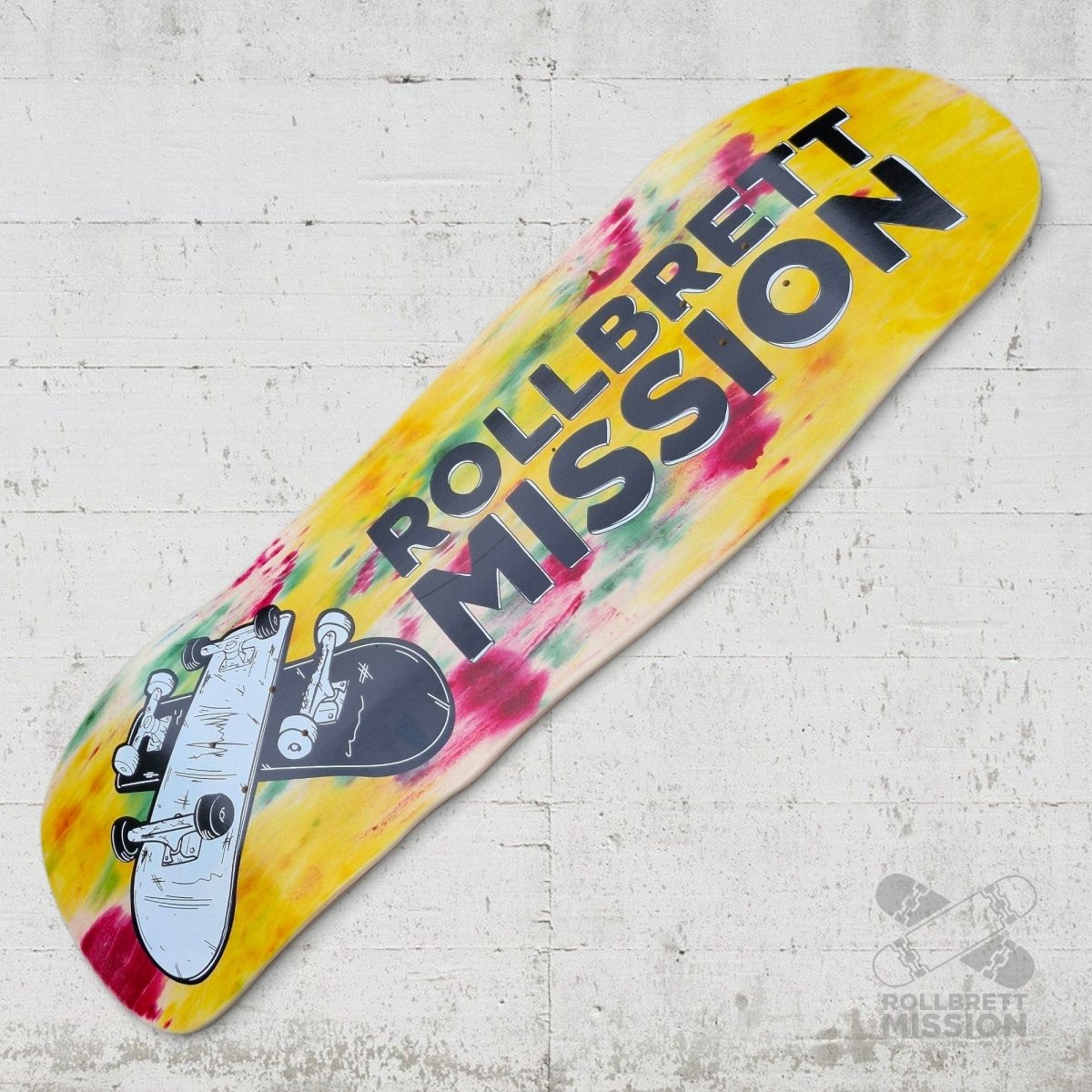 Rollbrett Mission 3D Logo Acid 10.0 Old School Deck - Skateboard - Decks - Rollbrett Mission