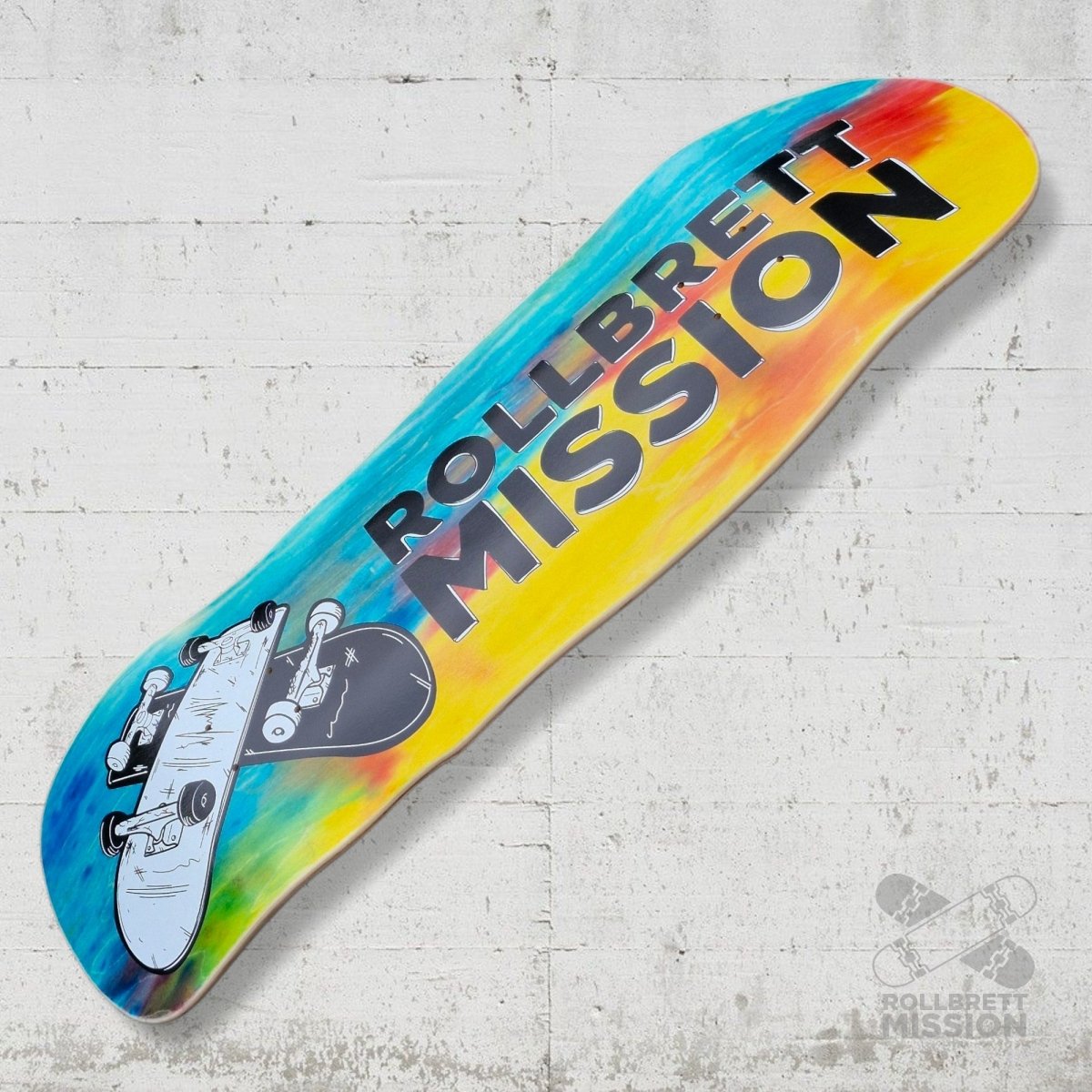 Rollbrett Mission 3D Logo Acid 10.0 Old School Deck - Skateboard - Decks - Rollbrett Mission