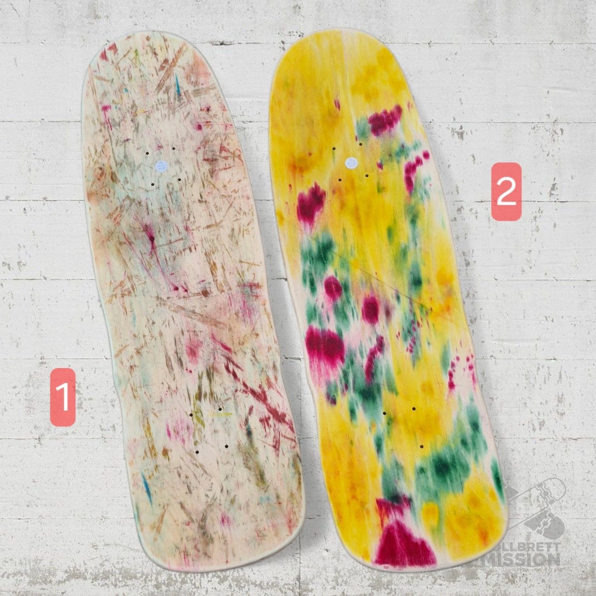 Rollbrett Mission 3D Logo Acid 10.0 Old School Deck - Skateboard - Decks - Rollbrett Mission