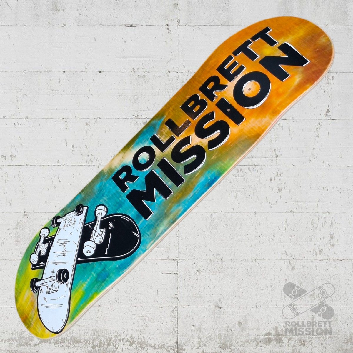 Rollbrett Mission 3D Logo Acid 8.5 Deck - Skateboard - Decks - Rollbrett Mission