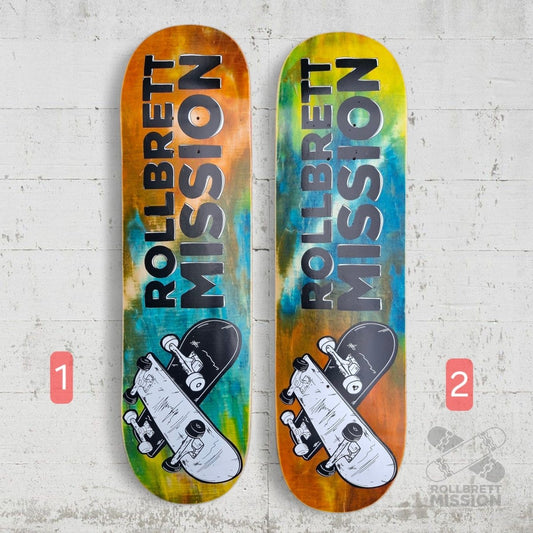 Rollbrett Mission 3D Logo Acid 8.5 Deck - Skateboard - Decks - Rollbrett Mission