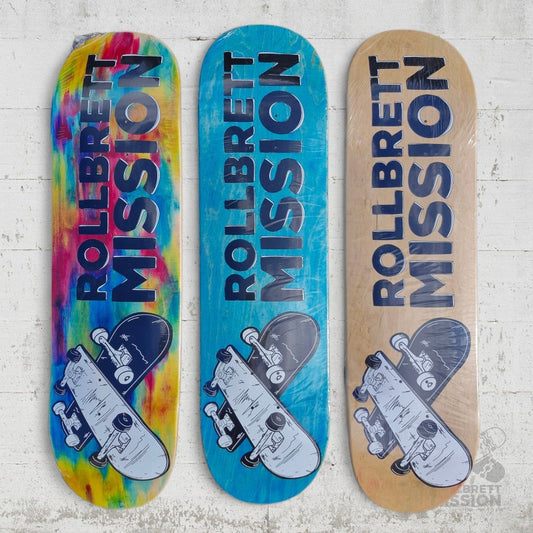 Rollbrett Mission 3D Logo Acid 8.5 Deck - Skateboard - Decks - Rollbrett Mission
