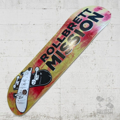 Rollbrett Mission 3D Logo Acid 8.5 Deck - Skateboard - Decks - Rollbrett Mission