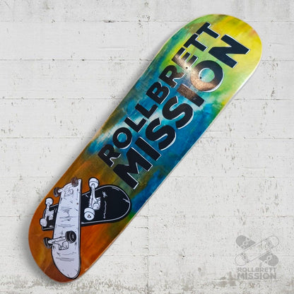 Rollbrett Mission 3D Logo Acid 8.5 Deck - Skateboard - Decks - Rollbrett Mission