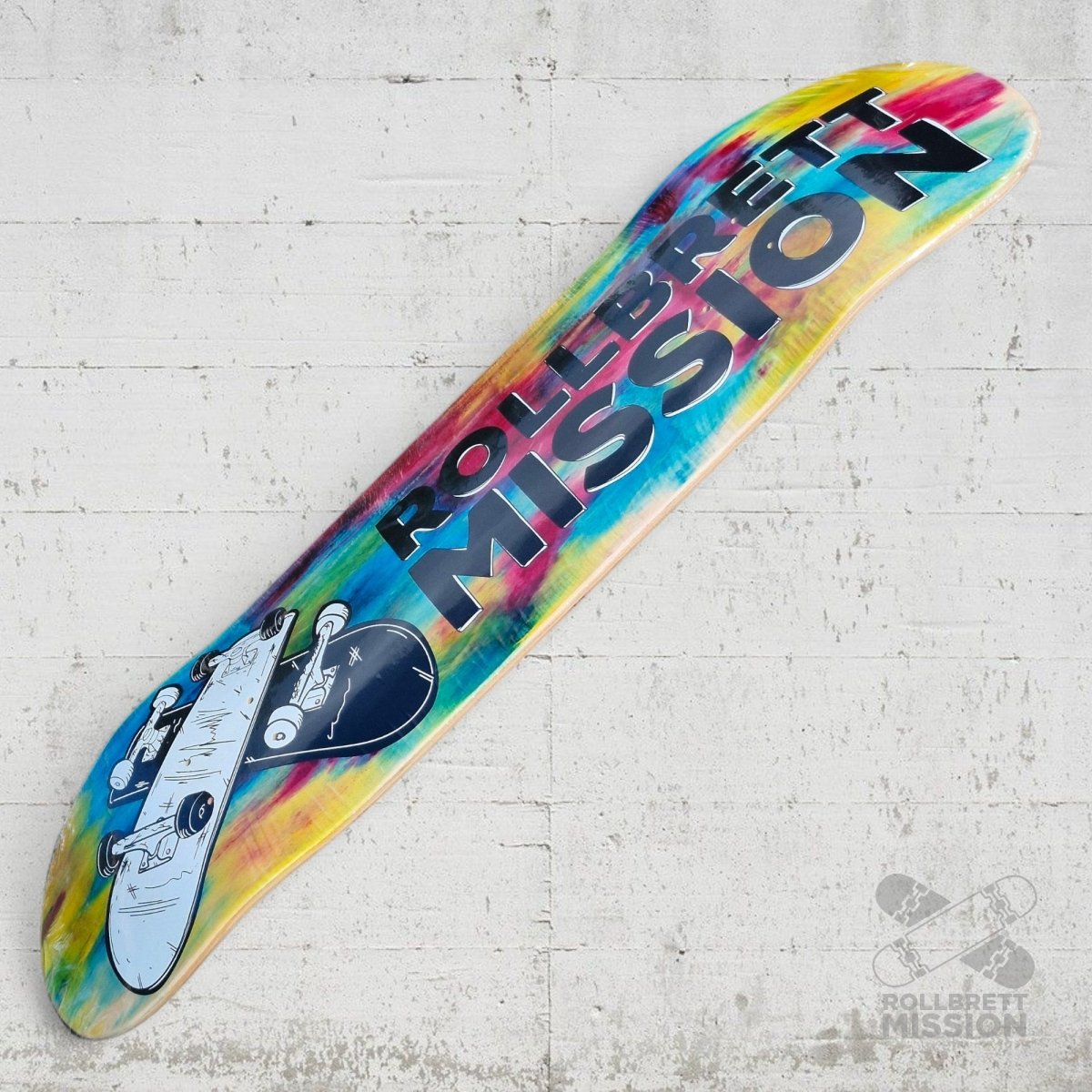 Rollbrett Mission 3D Logo Acid 8.5 Deck - Skateboard - Decks - Rollbrett Mission