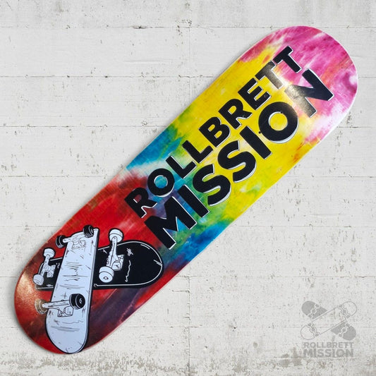Rollbrett Mission 3D Logo Acid 8.75 Deck - Skateboard - Decks - Rollbrett Mission