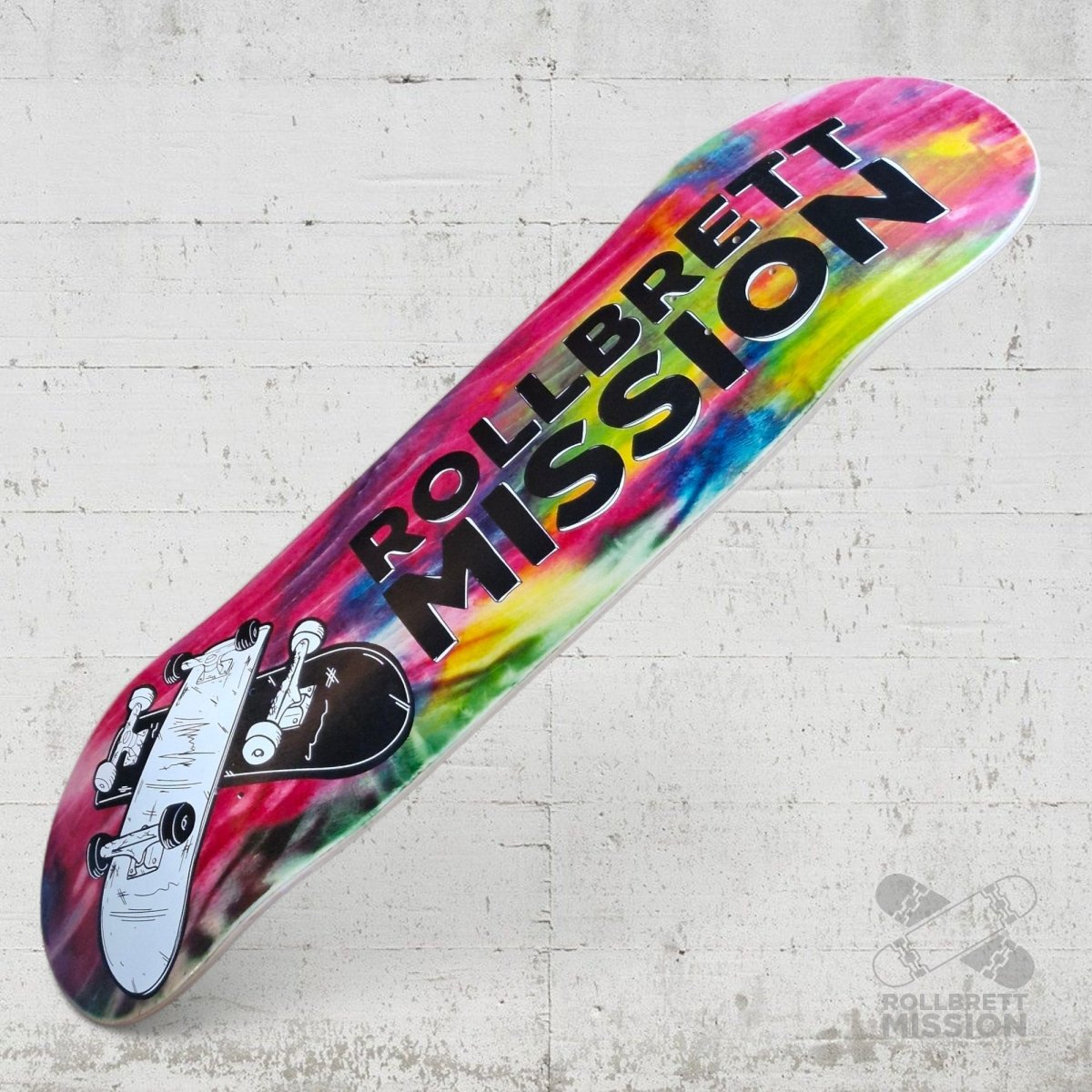 Rollbrett Mission 3D Logo Acid 9.0 Deck - Skateboard - Decks - Rollbrett Mission