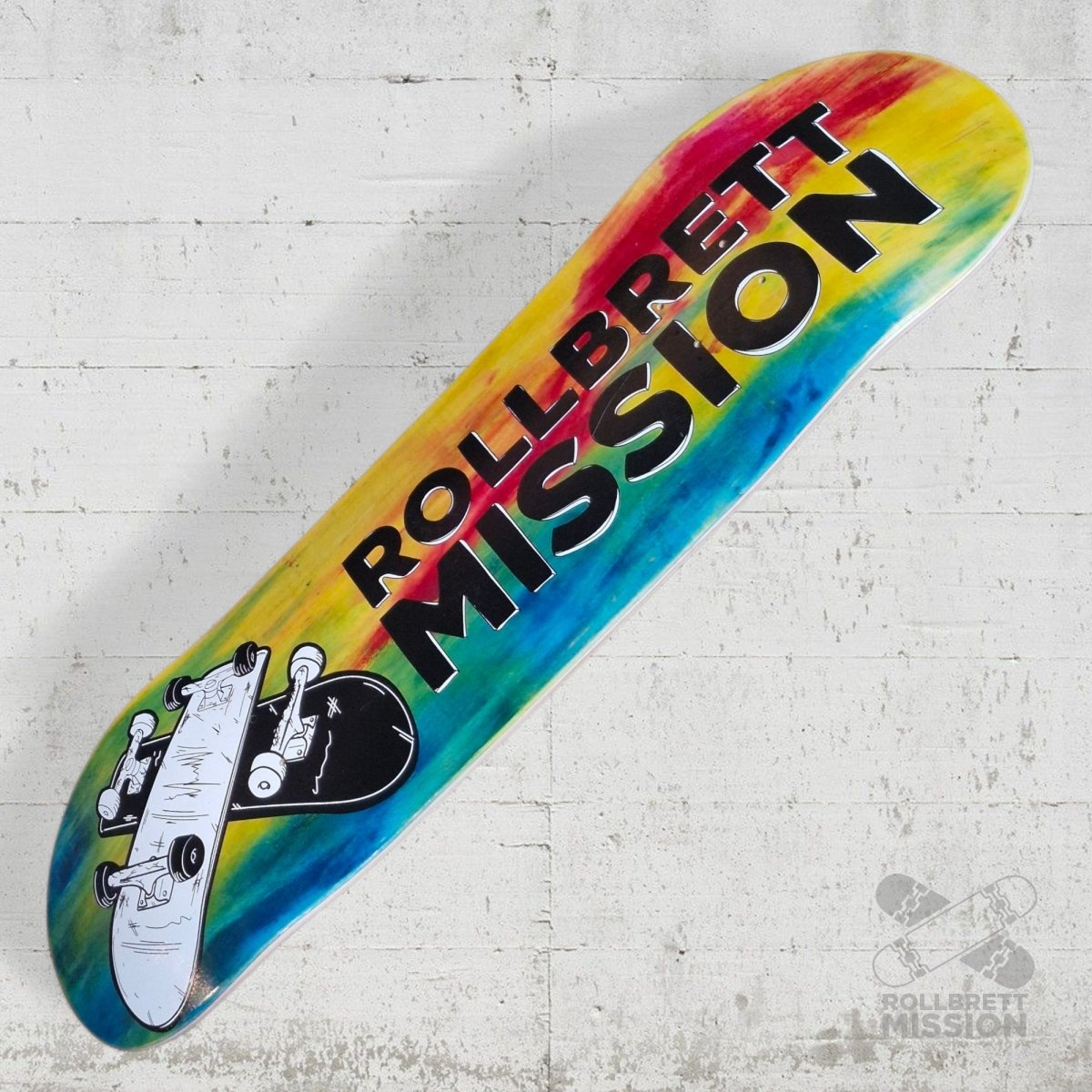 Rollbrett Mission 3D Logo Acid 9.0 Deck - Skateboard - Decks - Rollbrett Mission
