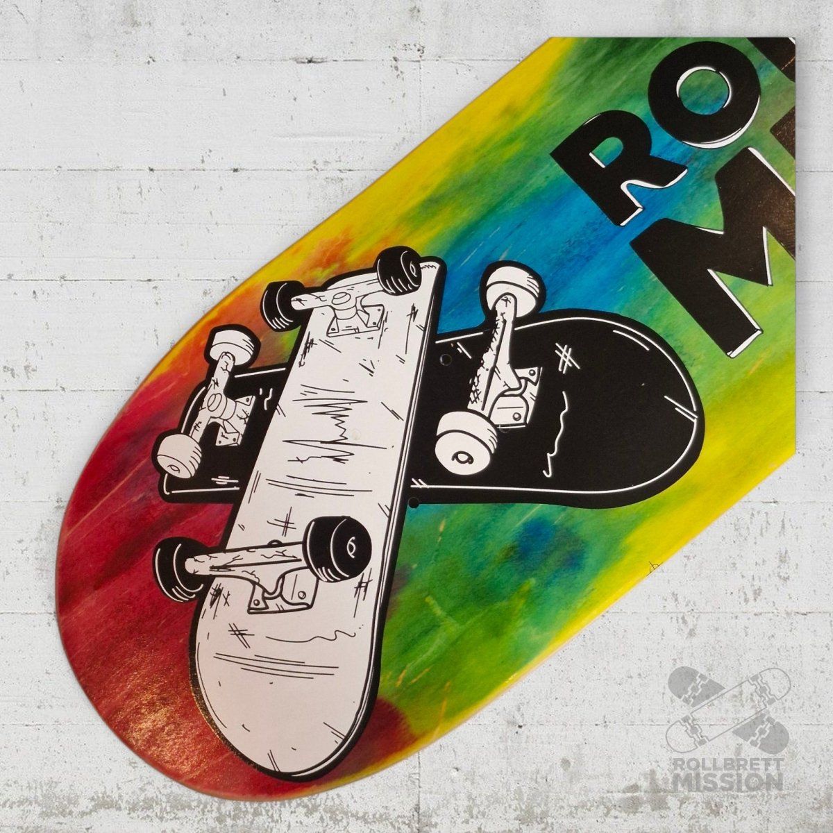 Rollbrett Mission 3D Logo Acid 9.0 Deck - Skateboard - Decks - Rollbrett Mission