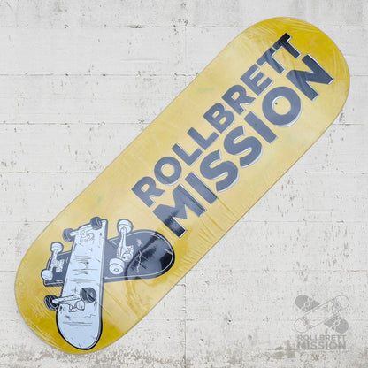 Rollbrett Mission 3D Logo Acid 9.8 Short Twintail Deck - Skateboard - Decks - Rollbrett Mission