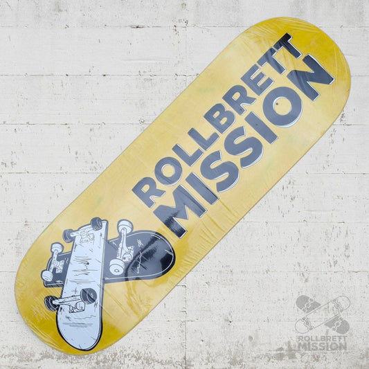 Rollbrett Mission 3D Logo Acid 9.8 Short Twintail Deck - Skateboard - Decks - Rollbrett Mission
