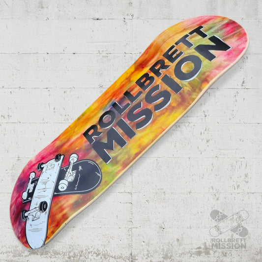 Rollbrett Mission 3D Logo Acid 9.8 Short Twintail Deck - Skateboard - Decks - Rollbrett Mission
