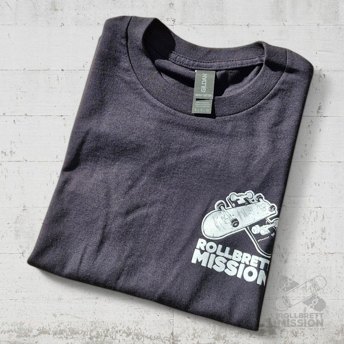 Rollbrett Mission 3D Mini Logo T-Shirt schwarz - Shirts & Tops - Rollbrett Mission