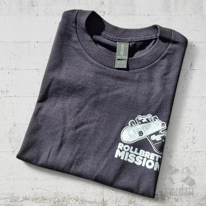 Rollbrett Mission 3D Mini Logo T-Shirt schwarz - Shirts & Tops - Rollbrett Mission